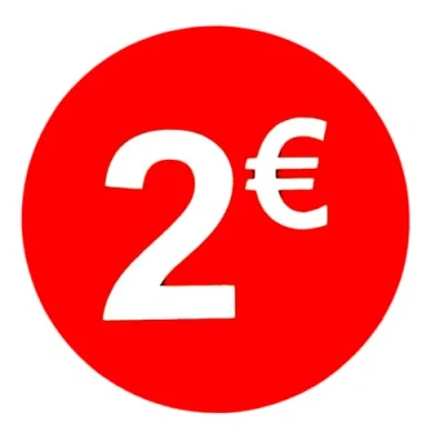 Abbildung von DiiliHiiri — 2 Verkaufsaufkleber Runde Rote Preissticker 35mm Rolle mit 1000 Stück Rabattaufkleber Werbeaufkleber Preisaufkleber Räumungsaufkleber Preisschilder für Verkäufe