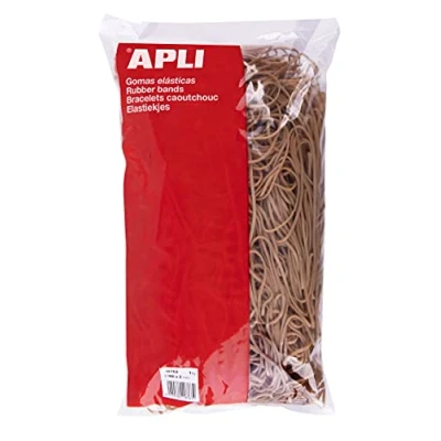 Abbildung von APLI 18763 Gummibänder Maße Ø 140 x 2 mm 1 kg Beutel 70% Naturkautschuk