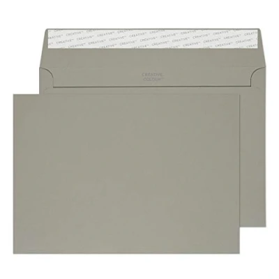 Abbildung von Creative Colour 45325 Farbige Briefumschläge Haftklebung Sturm Grau C5 162 x 229 mm 120g/m² 25 Stück