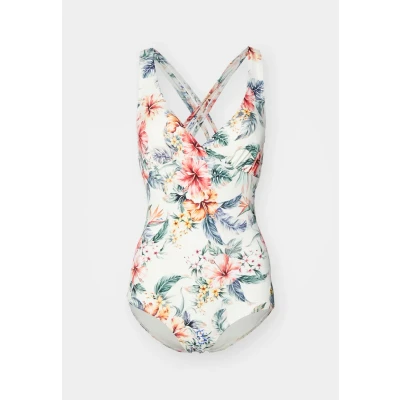 Abbildung von Lascana Badeanzug, Damen, Größe: 38xD, Creme print