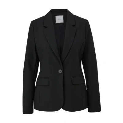 Abbildung von s.Oliver Black Label Blazer, Damen, Größe: 36, Schwarz