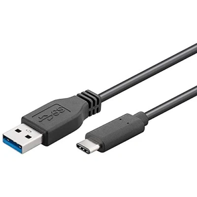 Abbildung von PremiumCord USB C auf 3.0 Verbindungskabel 3m, bis zu 5 Gbit/s, 3.0/3.1 SuperSpeed Datenkabel, 3.1 Typ Stecker A Stecker, 3x geschirmt, Farbe schwarz, Länge 3m