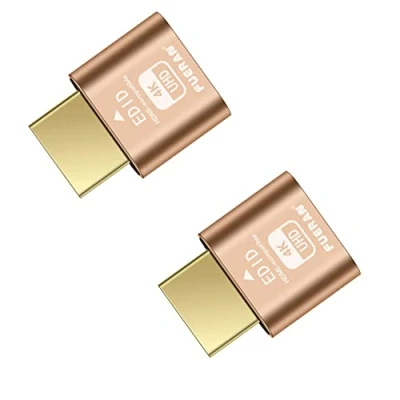 Abbildung von FUERAN HDMI Dummy Plug Headless Ghost Display Emulator Premium Aluminum PC compatible（Fit 1920x1080 New 4RD@60Hz） (4K 2P)
