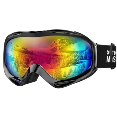 Abbildung von OutdoorMaster OTG Skibrille Überbrille Ski /Snowboardbrille für Männer, Frauen &amp; Jugendliche 100% UV Schutz (VLT 15% Revo Rot)