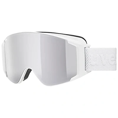 Abbildung von uvex g.gl 3000 TO Skibrille für Damen und Herren vergrößertes, beschlagfreies Sichtfeld mit Wechselscheibe white matt/silver clear one size