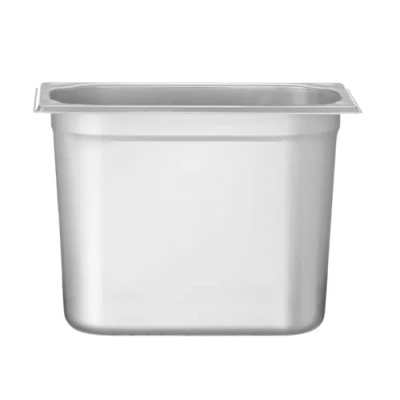 Abbildung von HENDI Gastronormbehälter, Temperaturbeständig von 40 bis 300C, Heissluftöfen Kühl und Tiefkühlschränken Chafing Dishes Bain Marie, Stapelbar, 5.5L, GN 1/4, 265x162x(H)200mm, Edelstahl