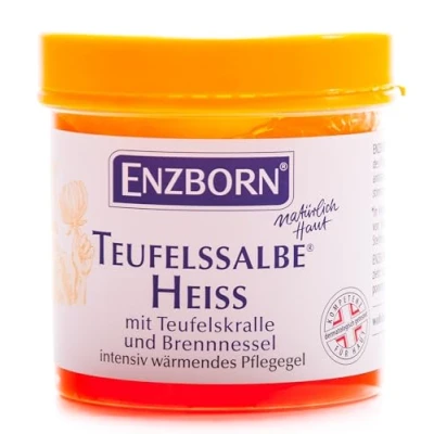 Abbildung von Enzborn Teufels Heiße Salbe Intensiv Wärmendes Pflegegel mit Teufelskralle und Brennnessel, 200 ml
