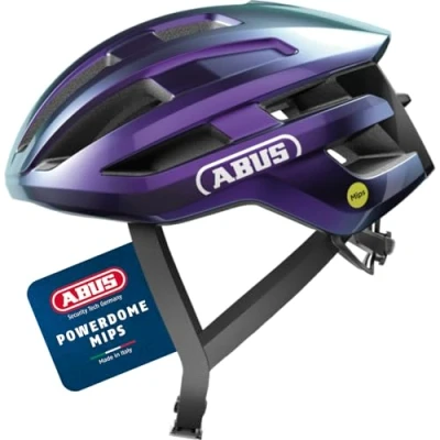 Abbildung von ABUS Rennradhelm PowerDome MIPS leichter Fahrradhelm mit cleverem Belüftungssystem und Aufprallschutz Made in Italy für Damen Herren Violett, Größe M