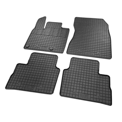 Abbildung von AUTO STYLE Satz Gummimatten kompatibel mit Nissan Qashqai III (J12) 2021 (4 teilig + Montagesystem), Schwarz