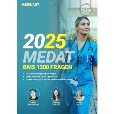 Abbildung von MEDINAUT: MedAT Die wichtigsten BMS Aufgaben Erstellt von Top Platzierten AbsolventInnen zum Basiskenntnistest für das Medizinstudium in Österreich