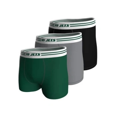 Abbildung von NY Jets 3pk Boxers GRN/MGR/BLK L